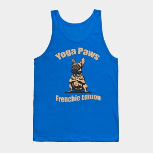 French bulldog in yoga pose, frenchie dog, yoga and french bulldog lovers Tank Top